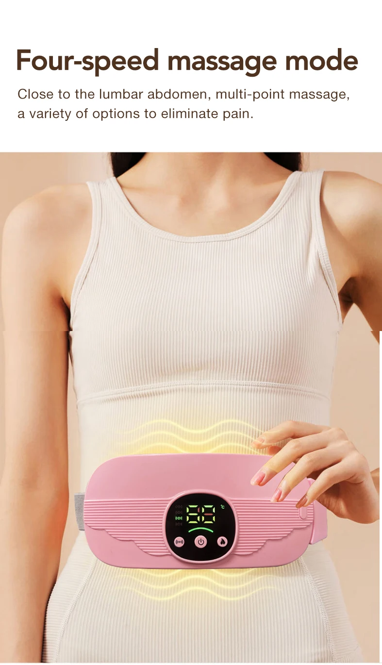 SITUOFUN الحيض لوحة التدفئة البطن مدلك دافئ قصر حزام الخصر الاهتزاز تدليك جهاز ل تشنجات فترة الألم الإغاثة #3