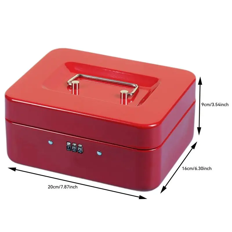 Mini Travel Safe Box Women Jewelry Box Portable Safe Lock Box With Security Code Keys Money Cash Storage Box Children Money Bank