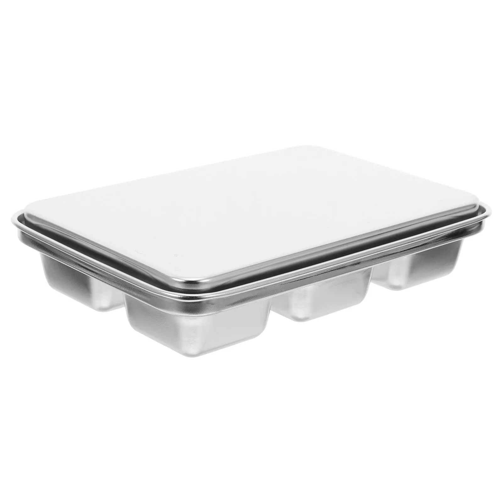 

1 set Stainless Steel Ice Cube Tray 6-Slot Large Capacity Rapid Freezing Easy Release For Home Bar Restaurant Kitchen Ice Making