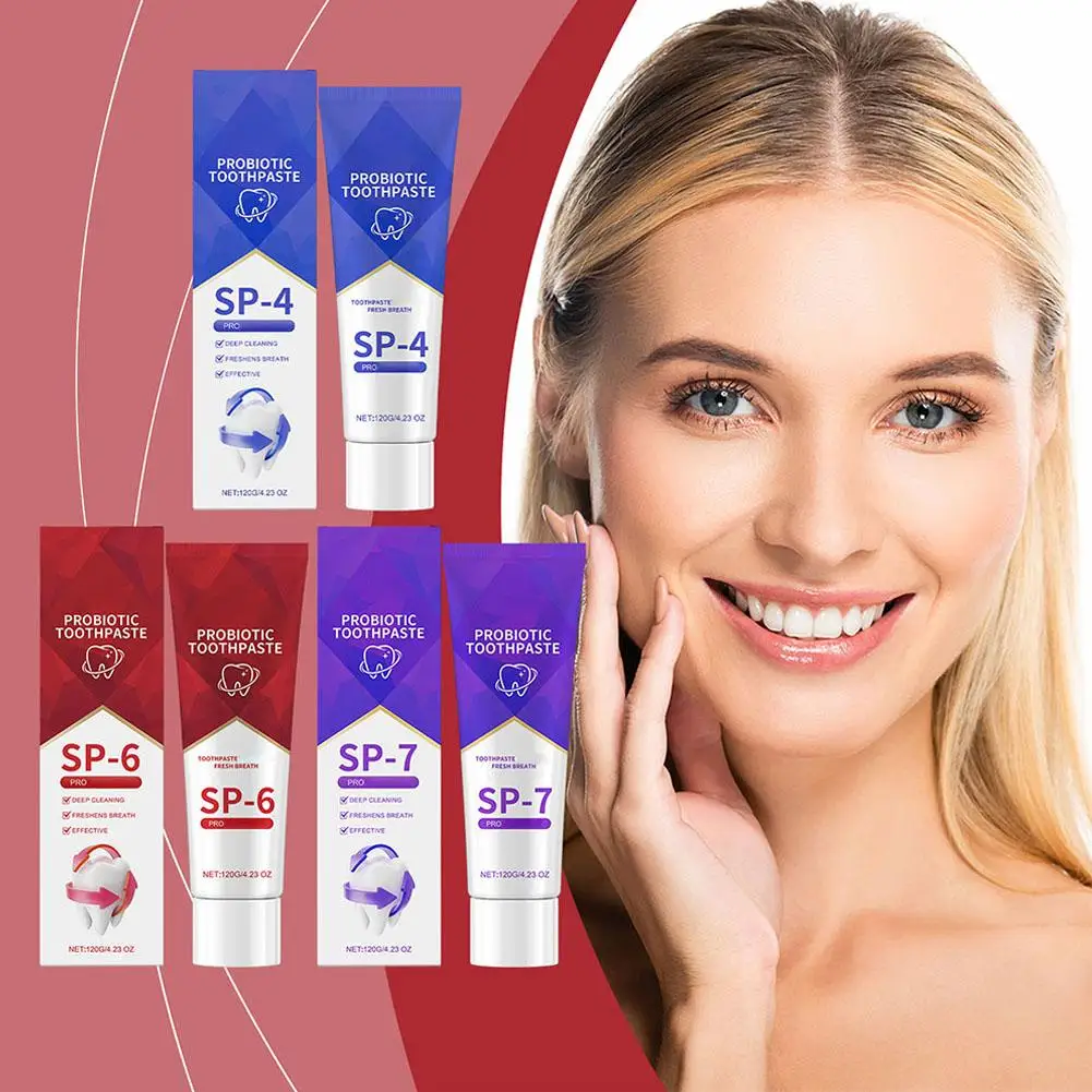 

New Sip-4 Probiotic Toothpaste Brightening Stain Removing Sp-7 Toothpaste Whiten Toothpaste Breath Sp-6 Probiotic Fresh Tee Y9E7