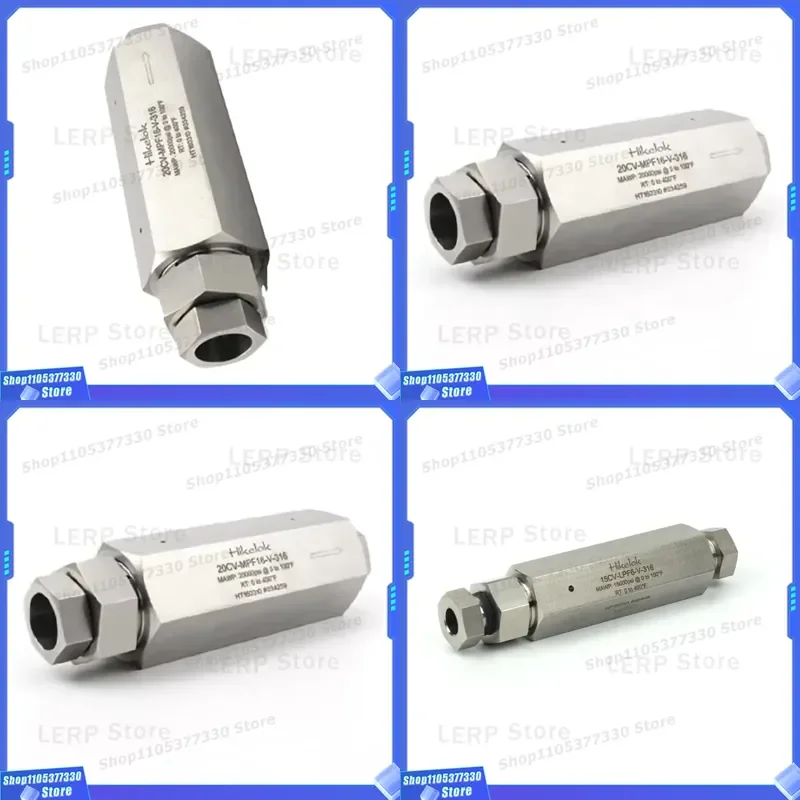 Ultrahigh Pressure 20000 psi Autoclave Butech Type Stainless Steel 1/4'' 9/16'' OD One Way Valve Inline Check Valve