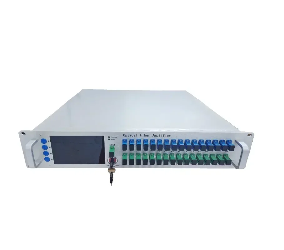 1550nm 16 Port 22dbm EYDFA Module WDM Amplifier LC Connector Fiber Optic FTTH Network Compatible 5G POE CATV Use