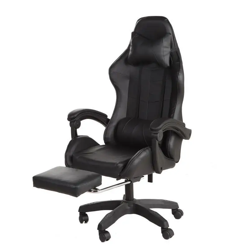 High Quality Custom PU Leather Ergonomic Recliner Black White Game Silla Gamer Chair Gaming Chair with Footrest