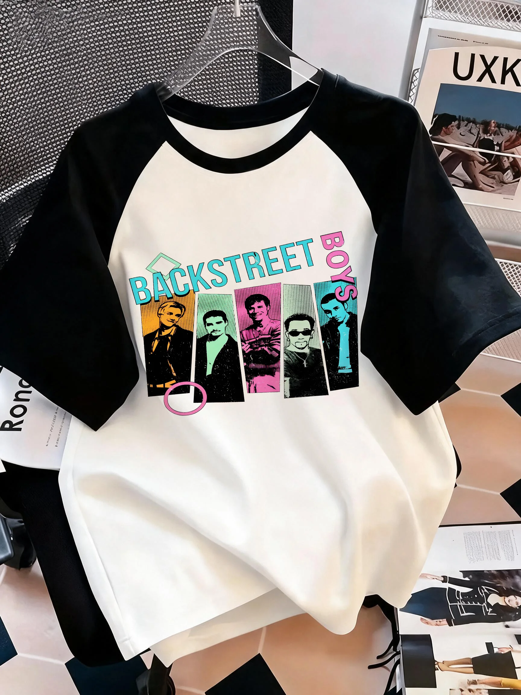 Fashion Backstreet Boys Print T-Shirt Women Men Vintage Casual T Shirt Boy Band Throwback Homage Raglan Short Sleeve Tees Tops