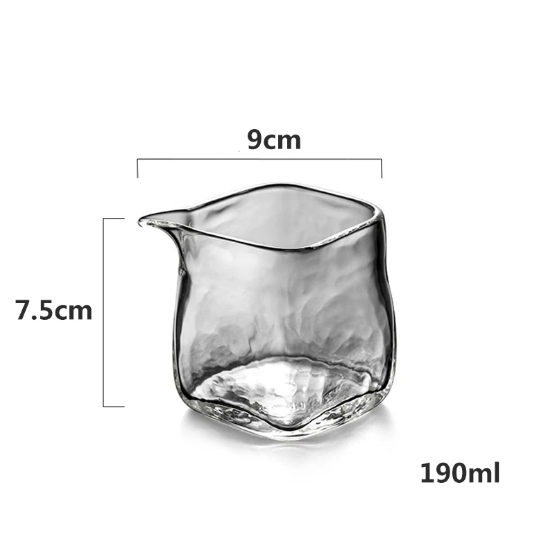 Transparent Four Sided Tea Dispenser Home Creative Chahai Teacup Heat-resistant Glass Fair Cup Tea Accessories