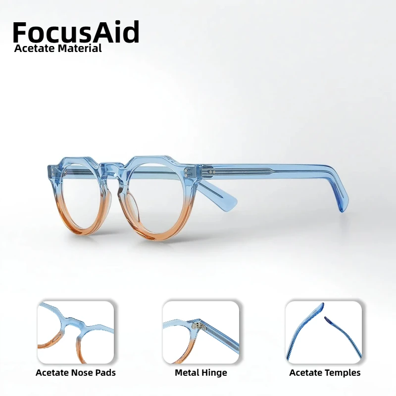 

Ацетатные оправы, мужские ретро-модные оптические очки, винтажные оправы для очков, женские роскошные дизайнерские круглые прозрачные оправы