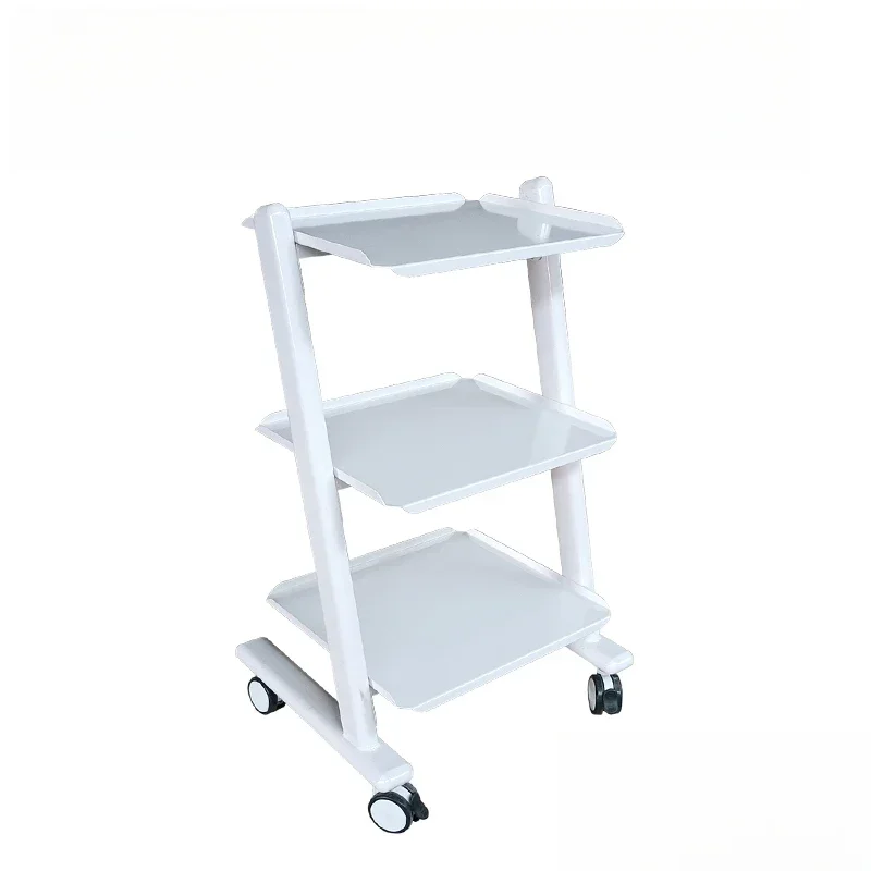 Auxiliary Cart Beauty Salon Station Cosmetic Helper Trolley Food Serving Wheels Storage Mobile Tool Manicure Support