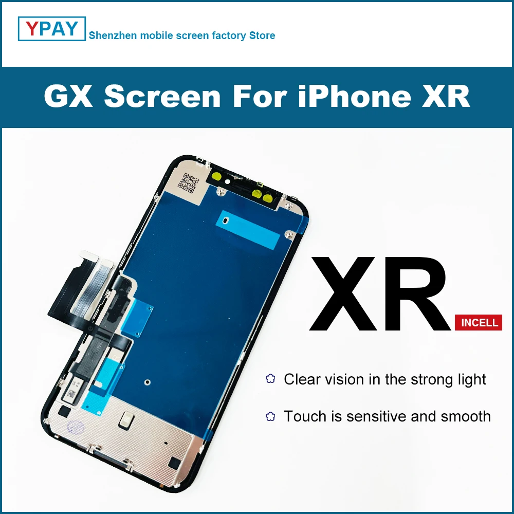 GX Screen For iPhone XR LCD Display Touch Screen Digitizer Assembly Tested No Dead Pixel Replacement LCDs Support True Tone