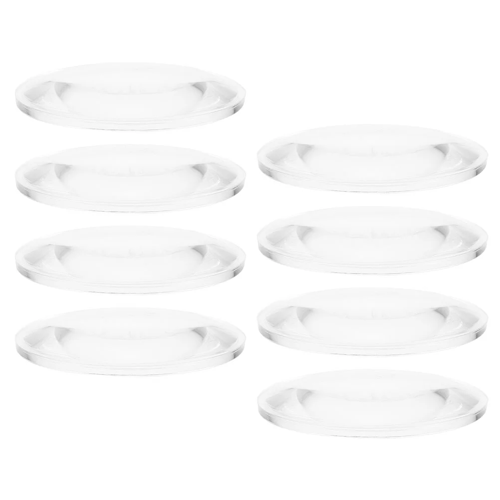 8 Pcs Lenses Physics for Laboratory Magnifier Magnifying Glasses Tool Round Convex Optical