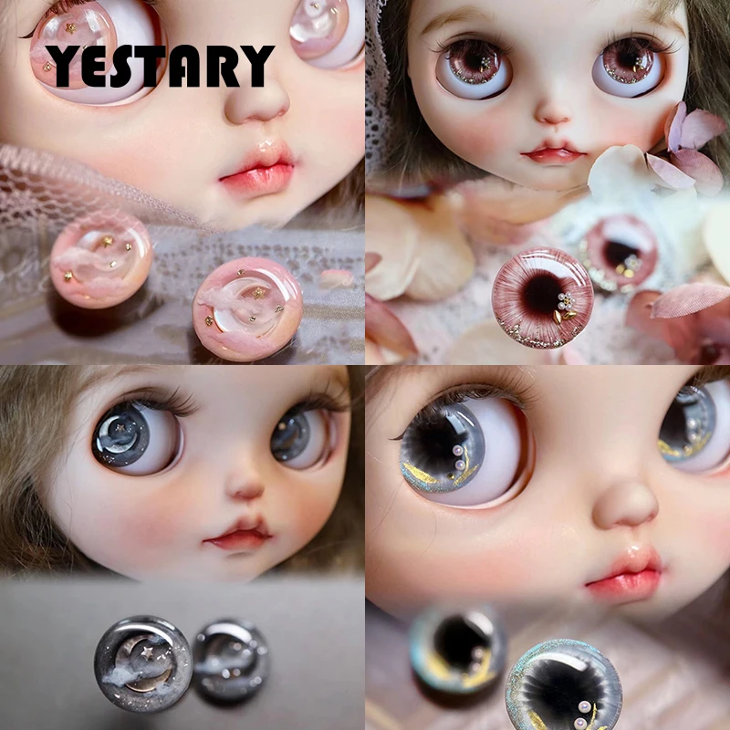 YESTARY عيون للعب Blythe BJD إكسسوارات دمي عيون قطعة عيون للعب قطرة الغراء العين قطعة اليدوية المغناطيس العين قطعة Blythe