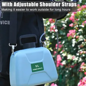 Electric sprayer with spraying gun, Can automatic water, garden plant mister, USB rechargeable irrigation tool, shoulder style, 5L 12 Main Electric Spray Sales - №3