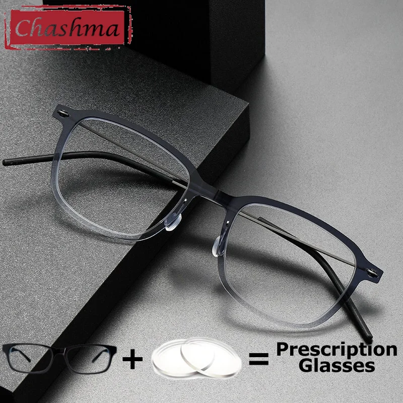 

Chashma Women Prescription Eyeglasses Reading Glasses Men Myopia Nylon Titan Ultra Light Frame Transparent Clear Crystal