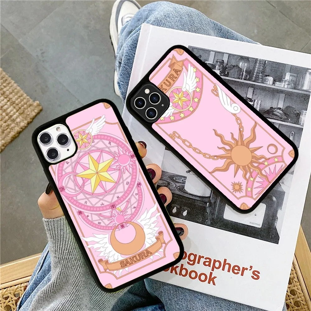 Card Captor Sakura Anime Phone Case Silicone PC+TPU For For iPhone  11 12 13 14 15 16 Plus Pro Max Cover