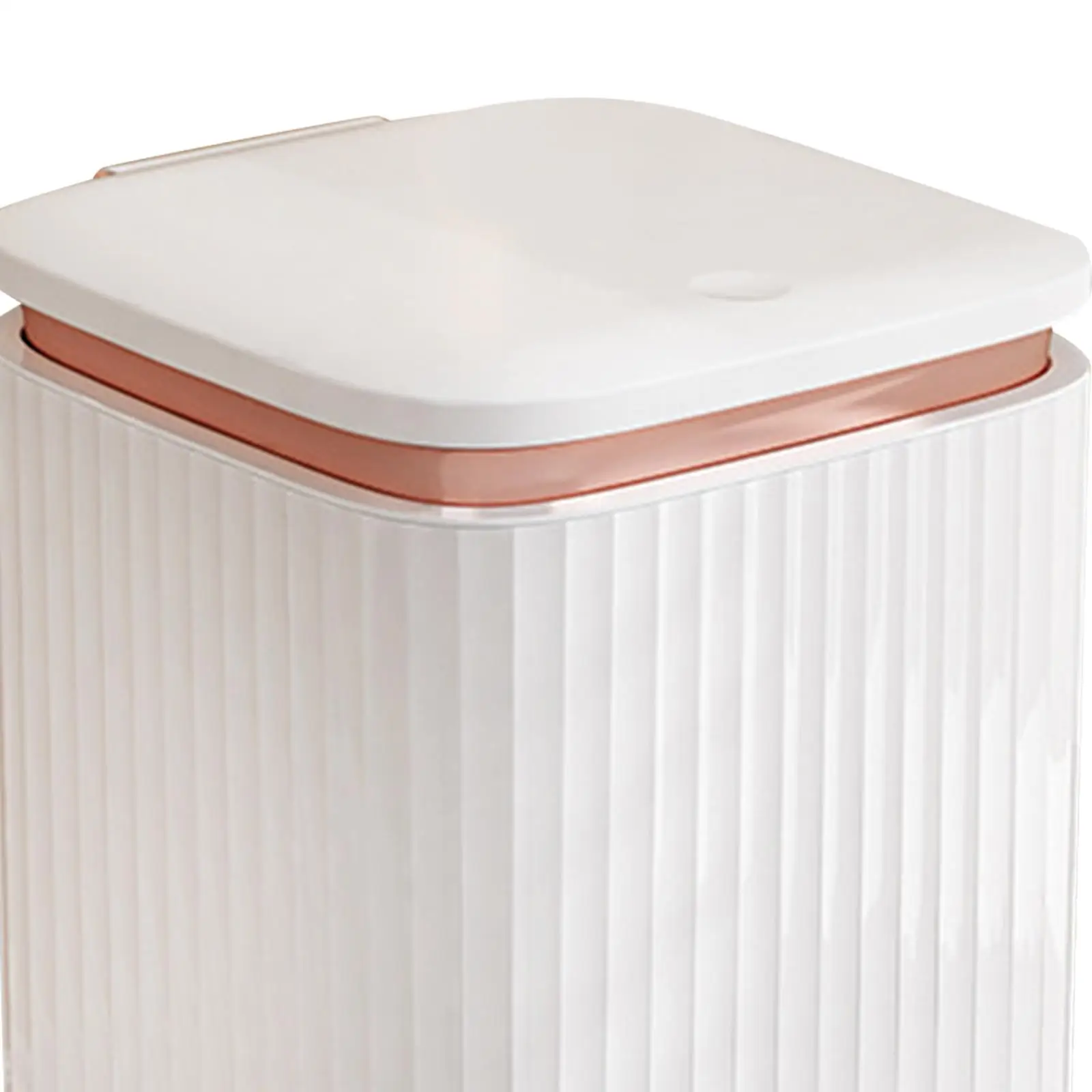 

Bathroom Trash Can with Foot Pedal and Press Type Lid Rectangle Garbage Container Bin for Office Sunroom Garage Toilet Home