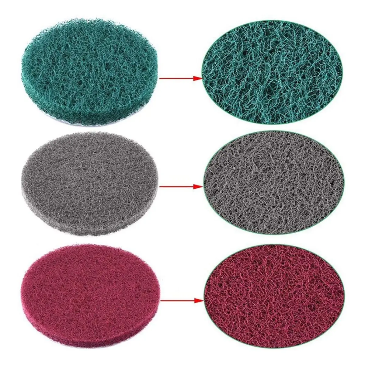 Power Scrubber Pads Drill Attachment, 4 Inch Headlight Restoration Kit Scouring Cleaning Pads for Kitchen