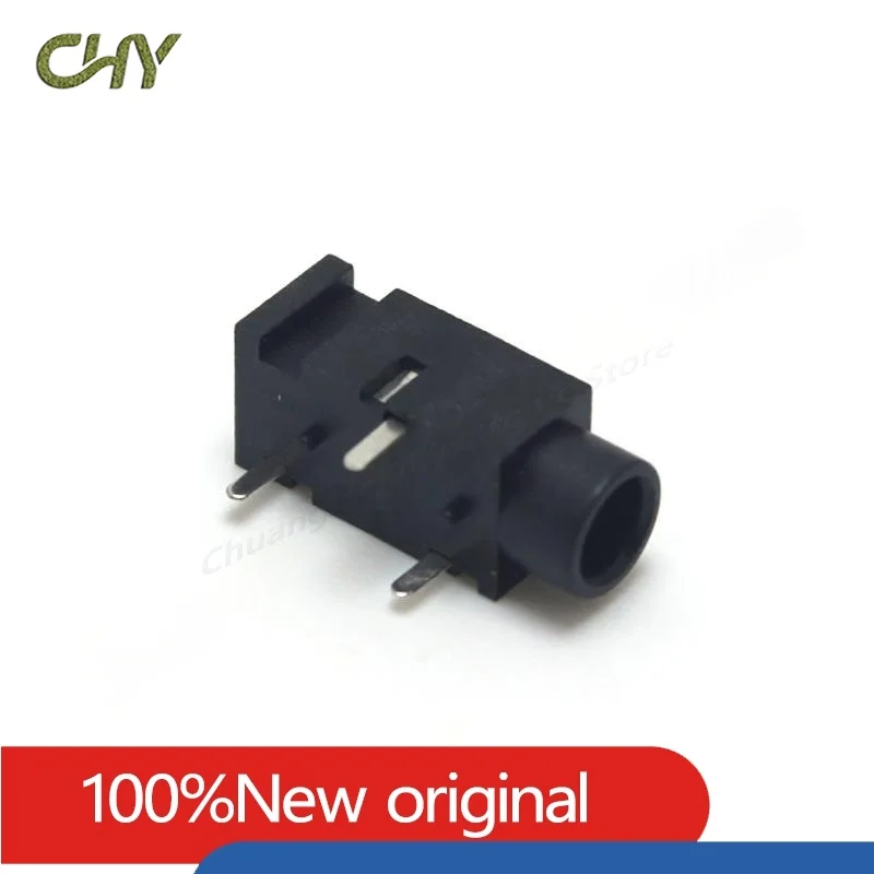 10Pcs 3.5-caliber headphone socket PJ-320 horizontal three-pin plug-in audio socket three-pin all-plastic headphone base