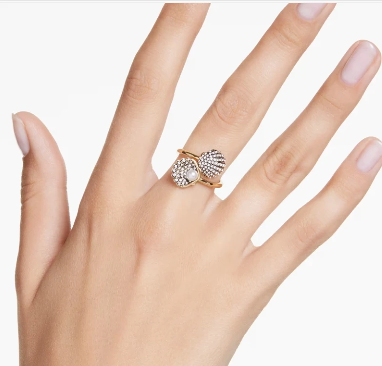 

High Quality High-end S925 Shell Shaped Pearl Zircon Ring - Commemorative Gift