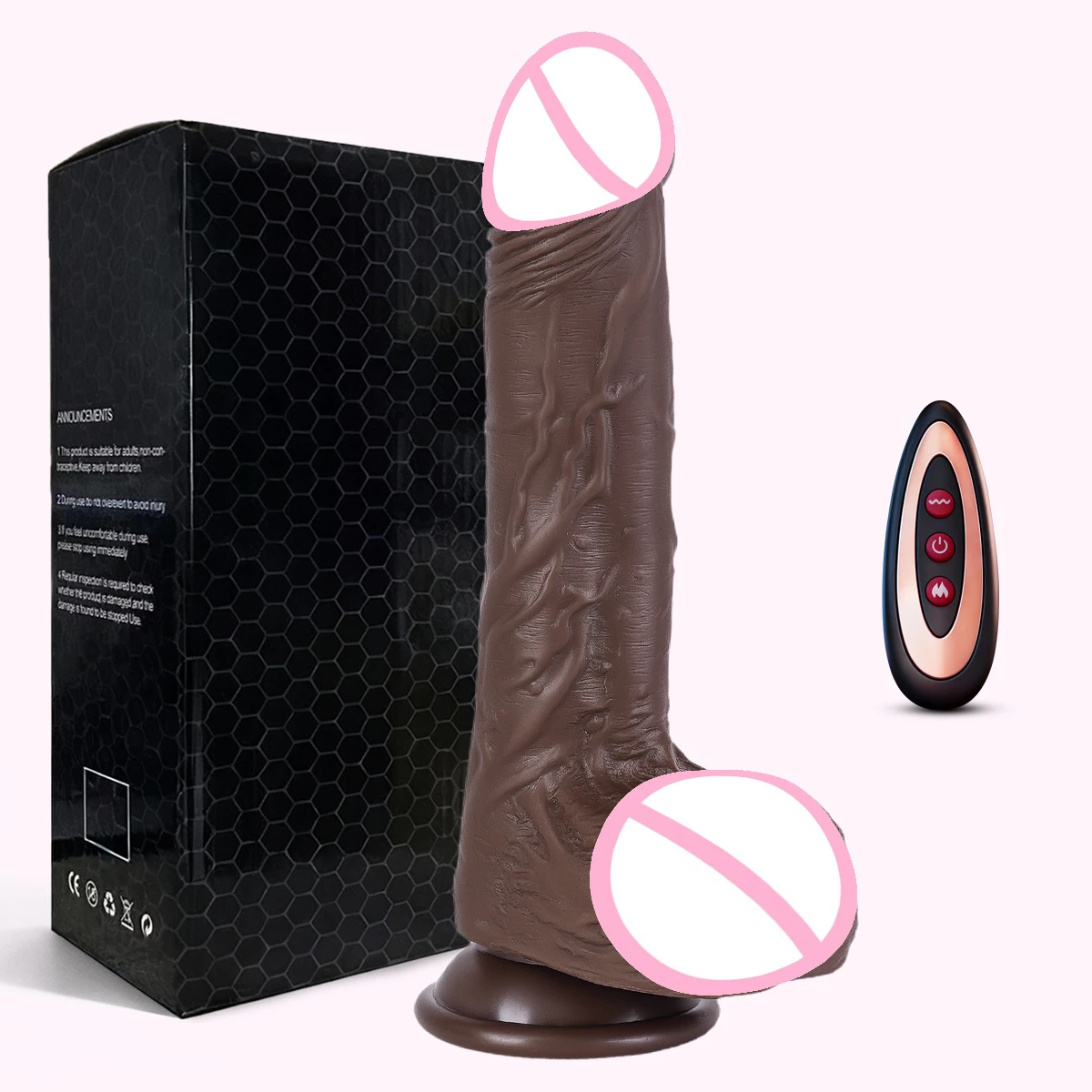 1pc Women Vibrating Dildo 22cm Realistic G-spot Anal Stimulation Vibrator With 10 Telescopic Modes And 10 Vibration Mode Sex Toy