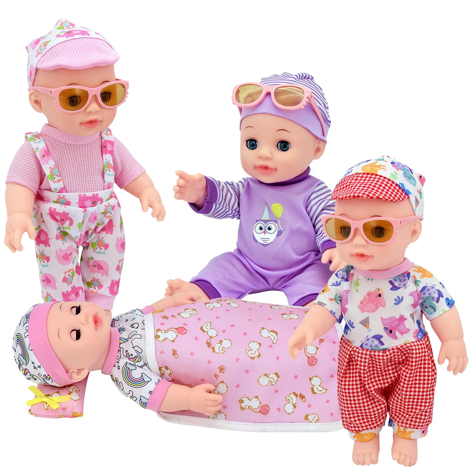 

30 см милая кукла реборн, полная виниловая мода, мигающая кукла новорожденного, подвижная детская головоломка, игровой домик, игрушки, подарки для девочек