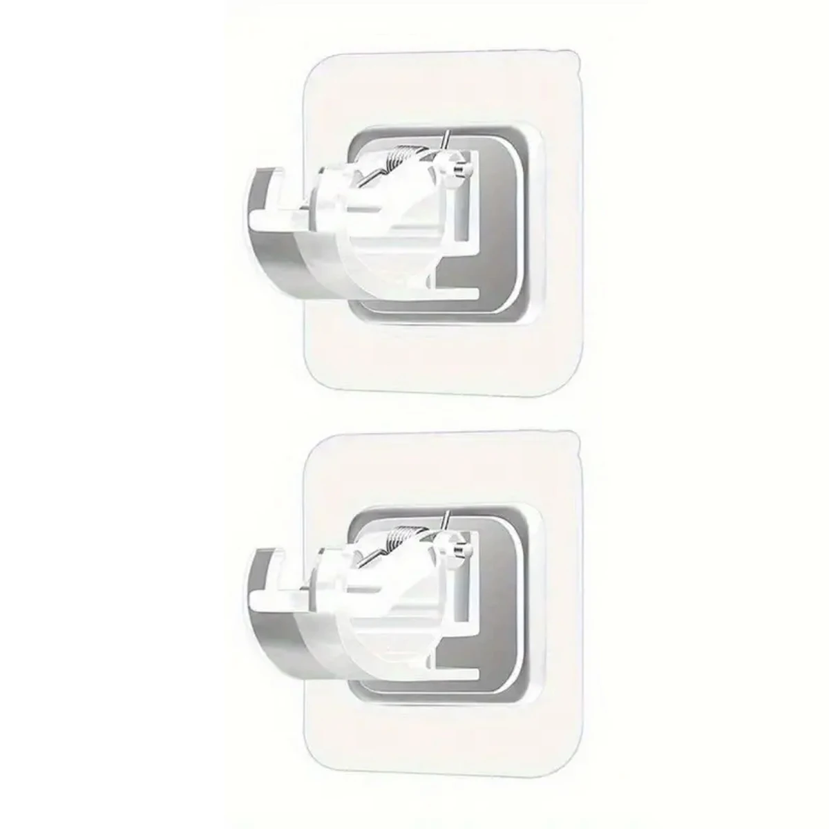 Selbstklebender Gardinenstangenhalter, Verstellbare Stangenhalterung, Gardinenhaken, Bohr- und Nagelfreier Stangenhalter Wandmontagehaken