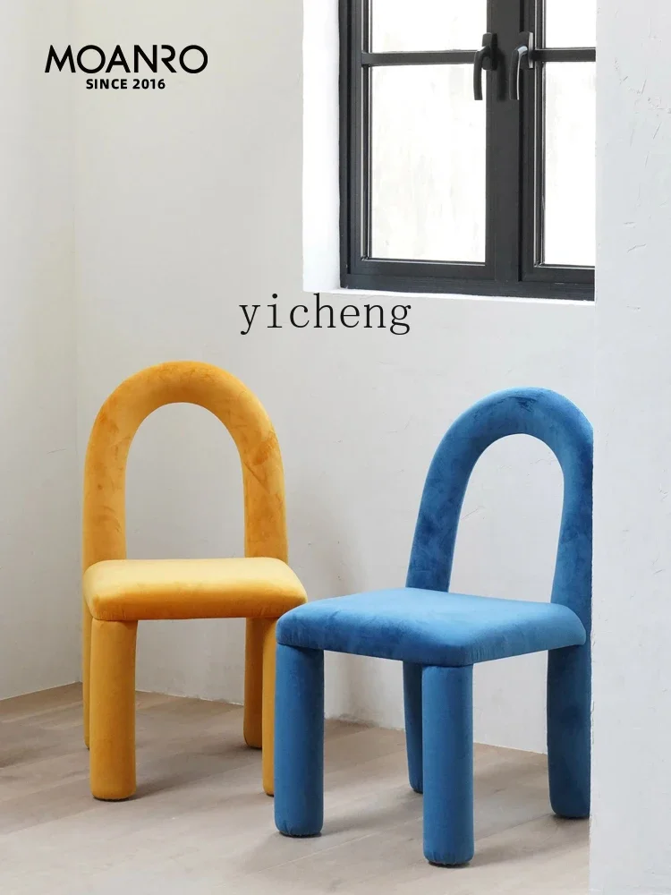 XL Chair Dining Chair French Stool Dressing Stool Single Sofa Designer Home Backrest