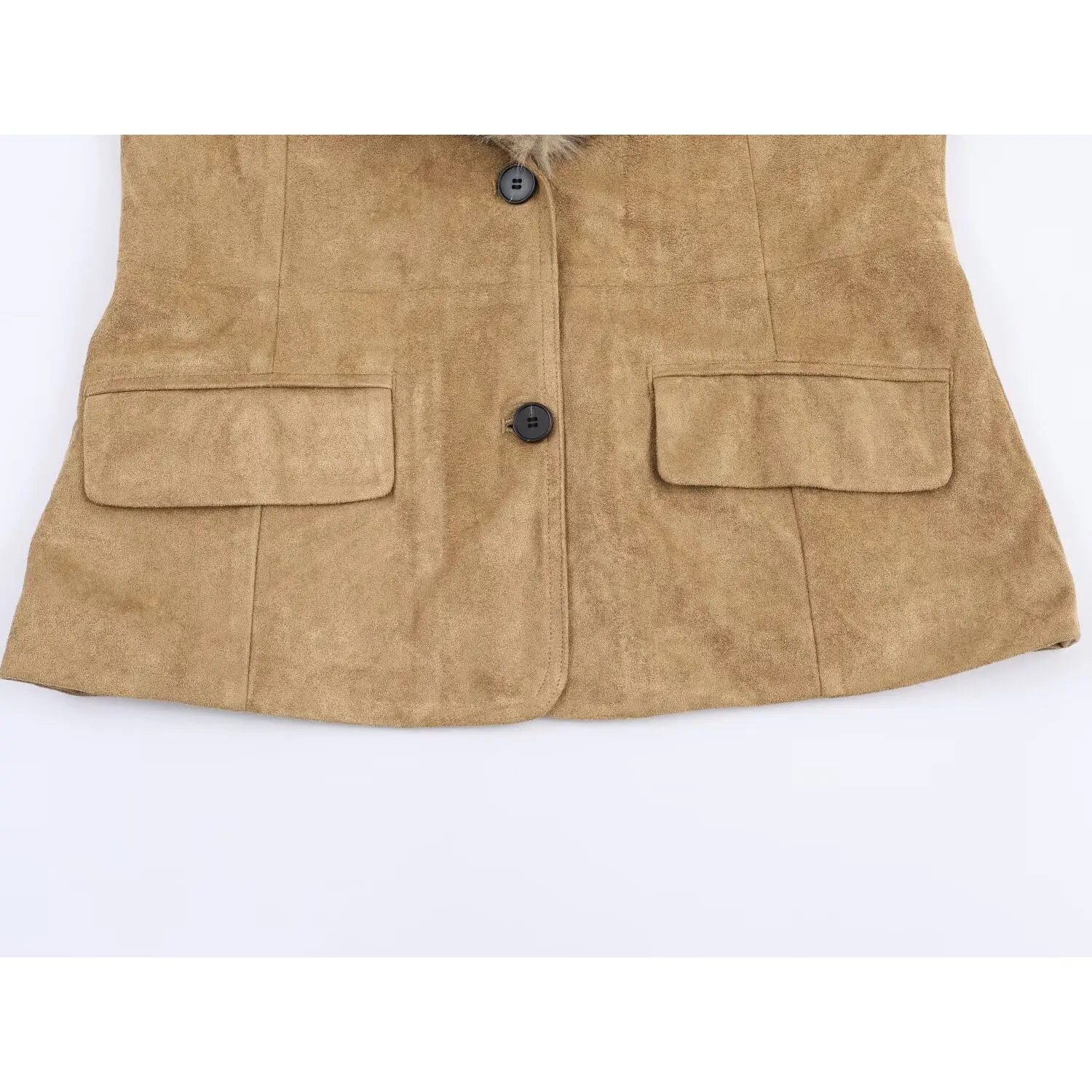 Autumn Winter New Arrival Women's Velvet Leather Faux Fur Effect Suit Jaet ZR Sle 00% Polyester Fiber Ladies Coat