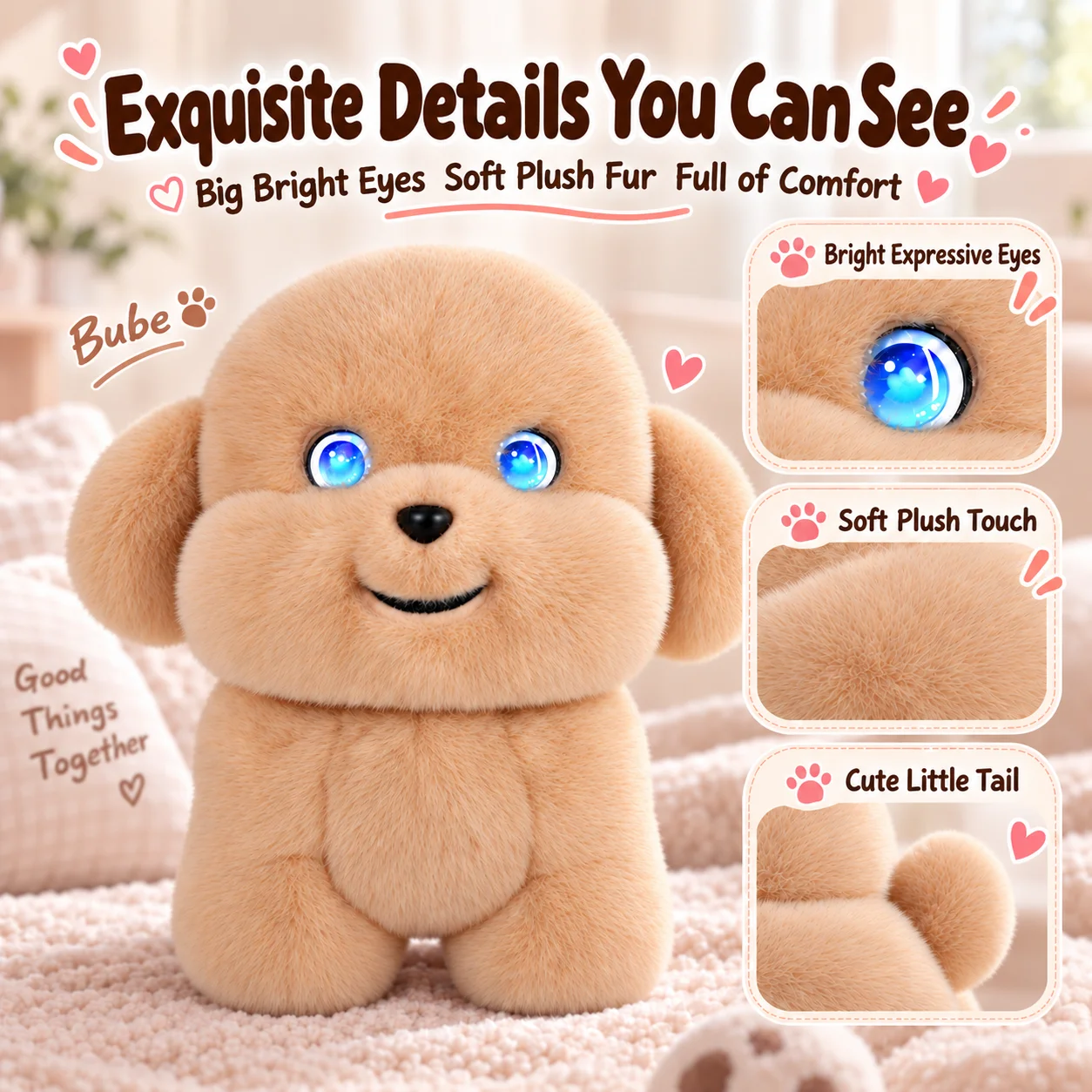 Ai Dog Plush Robot Toy, Emotional Interaction & Memory, Smart Companion Doll, Gift For Kids & Adults In Stock