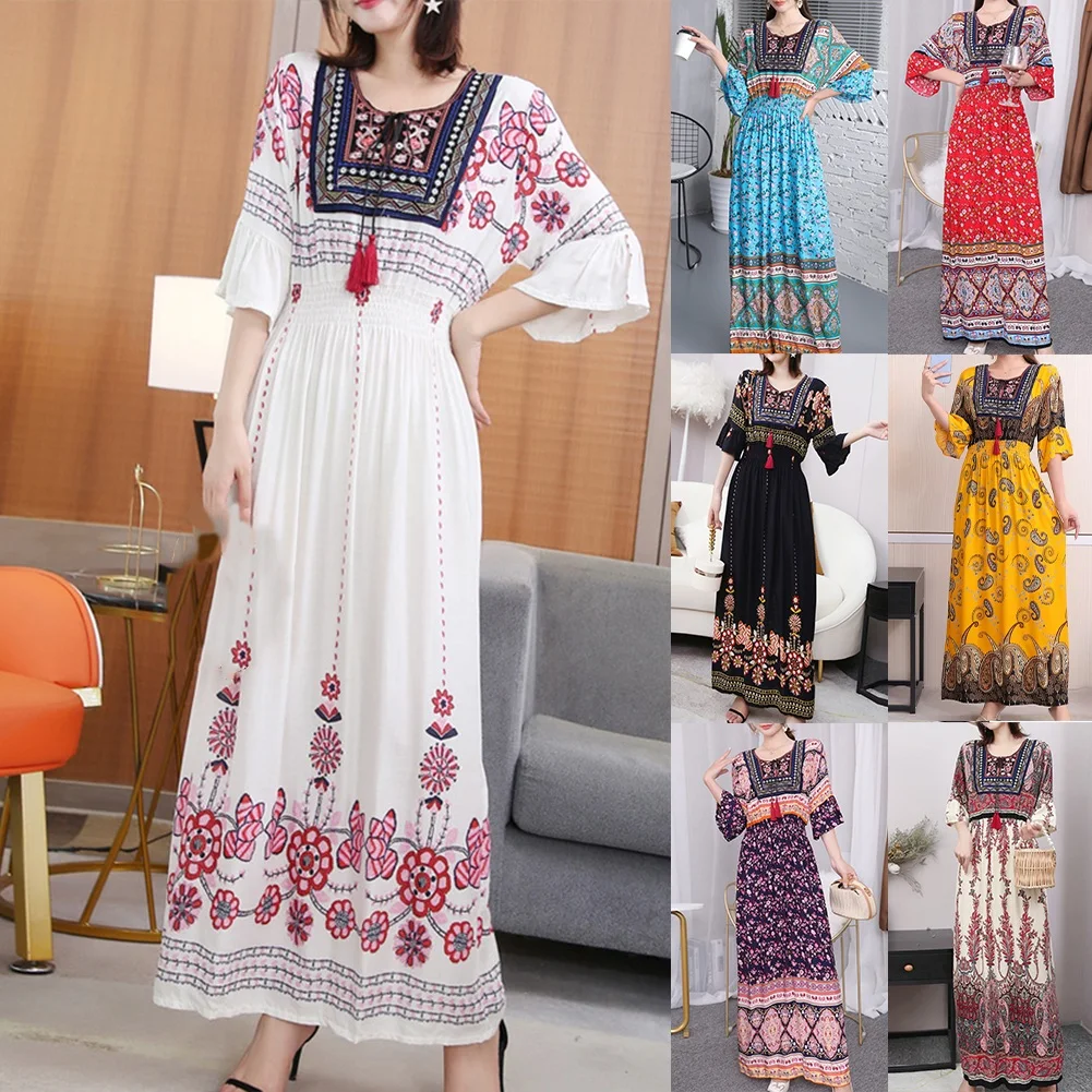 Casual Thailand Travel Beach Sundress Beach Sundress Item Fabric Summer Item Features Sundress Length Thailand Slight Stretch