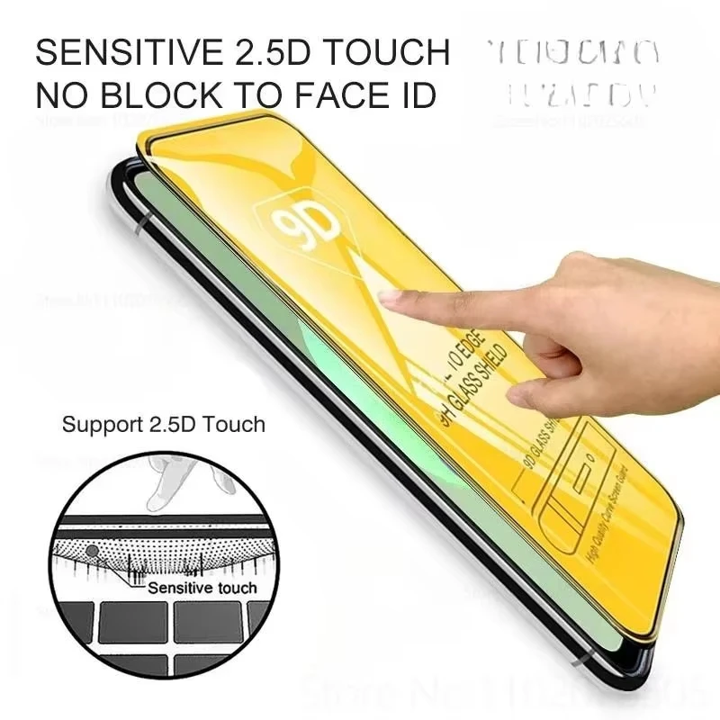 3PCS 9D Tempered Glass For Xiaomi Poco M6 Pro M7 M5 M4 X6 X7 X4 X3 Pro Screen Protector For Xiaomi Poco F6 F7 F5 F3 Pro X4 C75 view 4