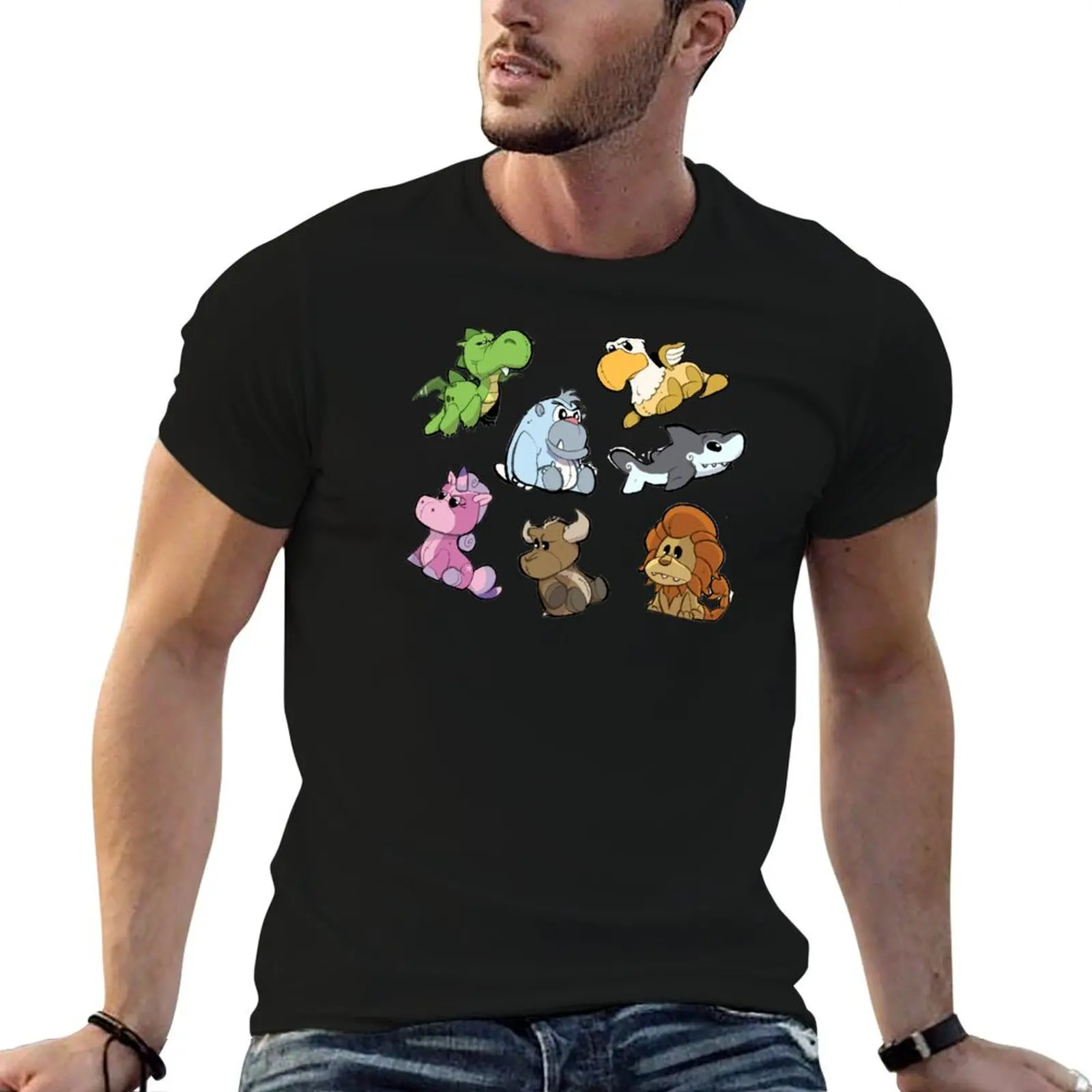 The Stuffed Crew Pattern T-Shirt Simple Trendy Casual T-Shirt