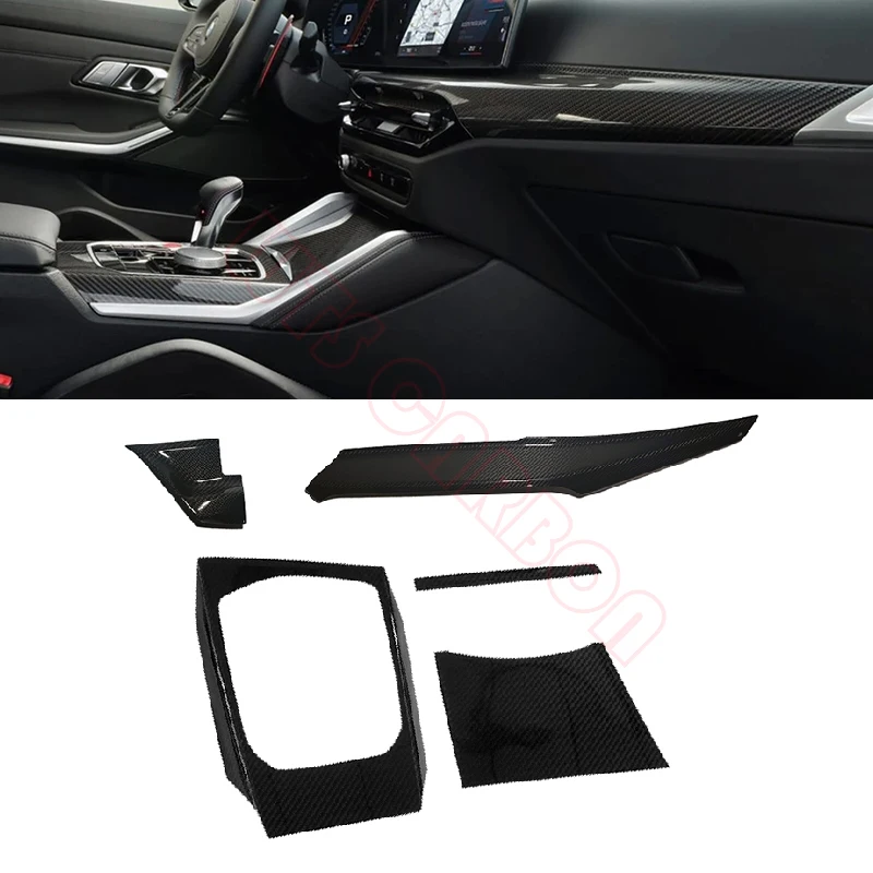 

LHD RHD Real Dry Carbon Interior Dashboard Cover Dash Panel Center Console Cover For BMW G20 LCI M2 G87 G80 M3 G82 M4 2025up