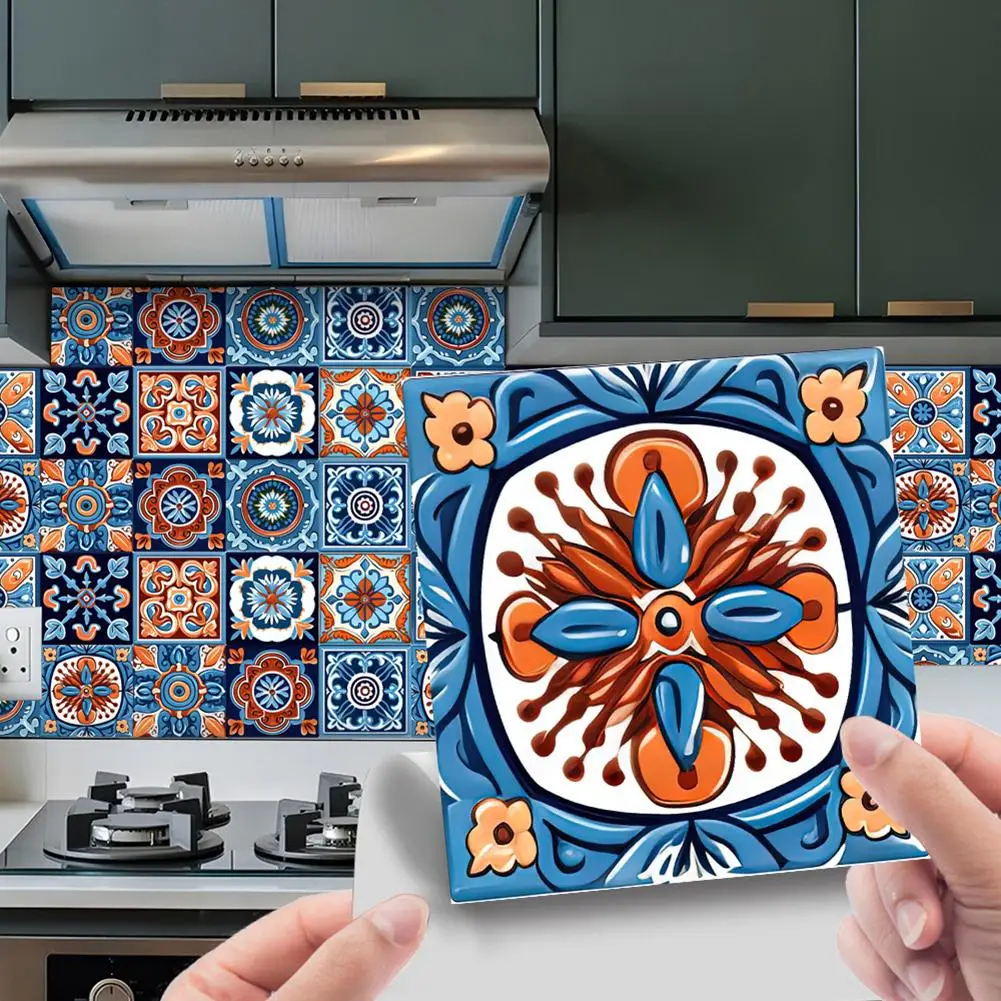Home Decoration Vinyl Wall Stickers Peel And Tiles Affordable Decor Easy Application Elegant Patterns Fading Resistant