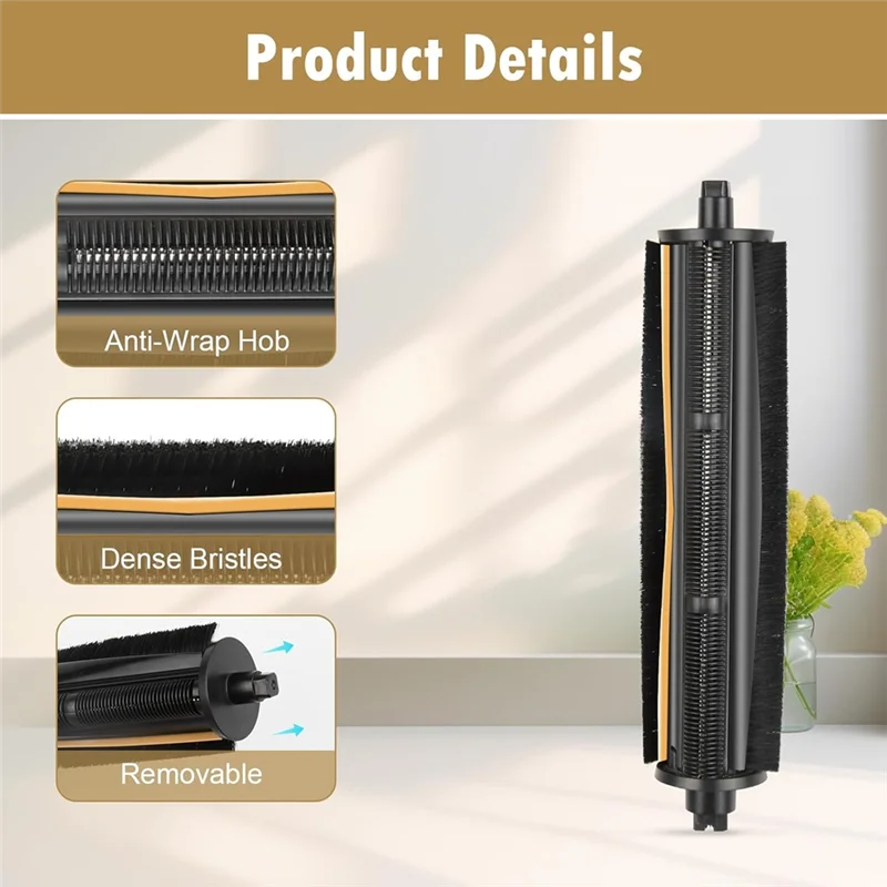 فرشاة بديلة A98G-Tricut للمكنسة الكهربائية Dreame X40 Ultra، L20 Ultra، L10s Ultra، L10s Pro Ultra، L40 Ultra، X30 Ultra الروبوتية