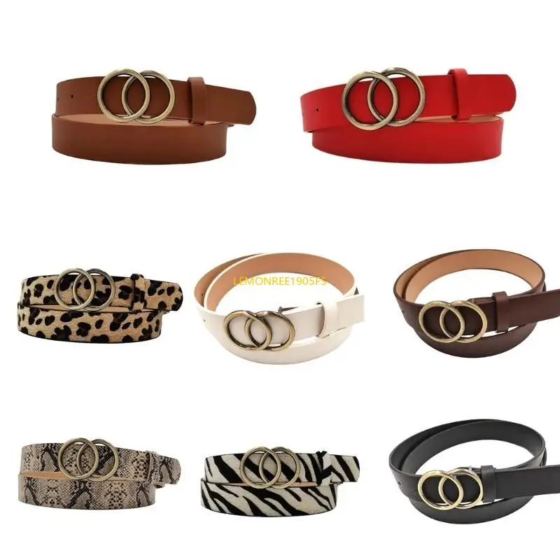 DXAE Waist Belt Stylish Hot Girl Leopard Print Belt Cowboy Cowgirl Classical Belt