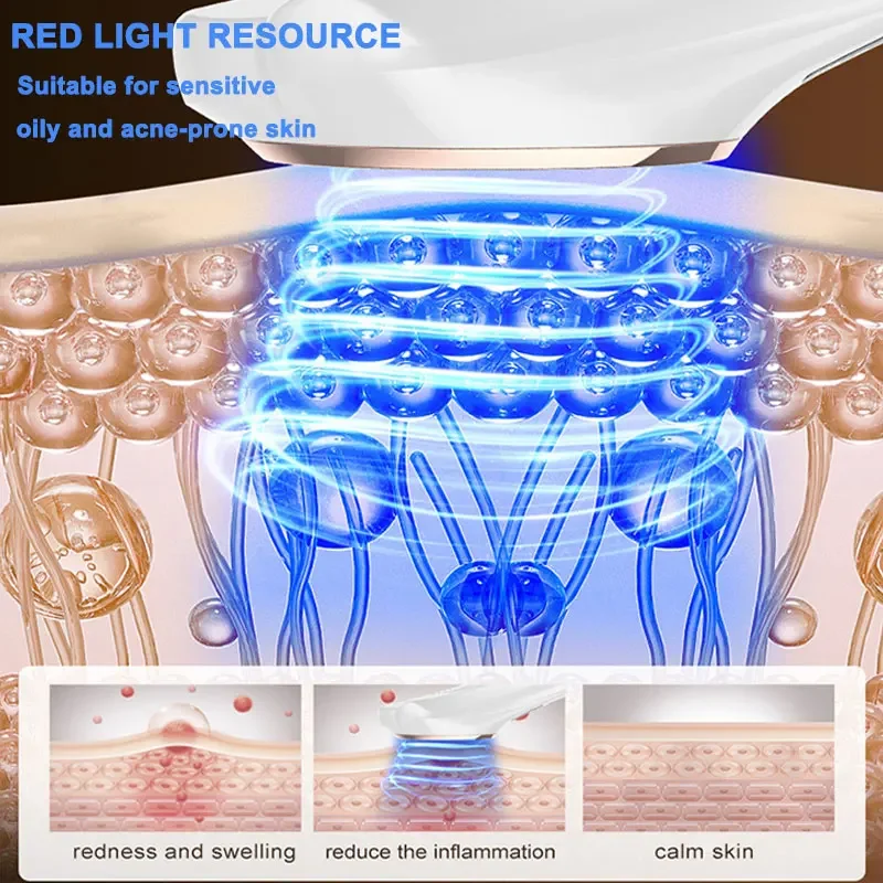 جهاز رفع الوجه متعدد الوظائف للعناية بالبشرة سبا الوجه تجديد الجلد حب الشباب القضاء على أداة التجميل الضوء الأحمر/الأزرق #2