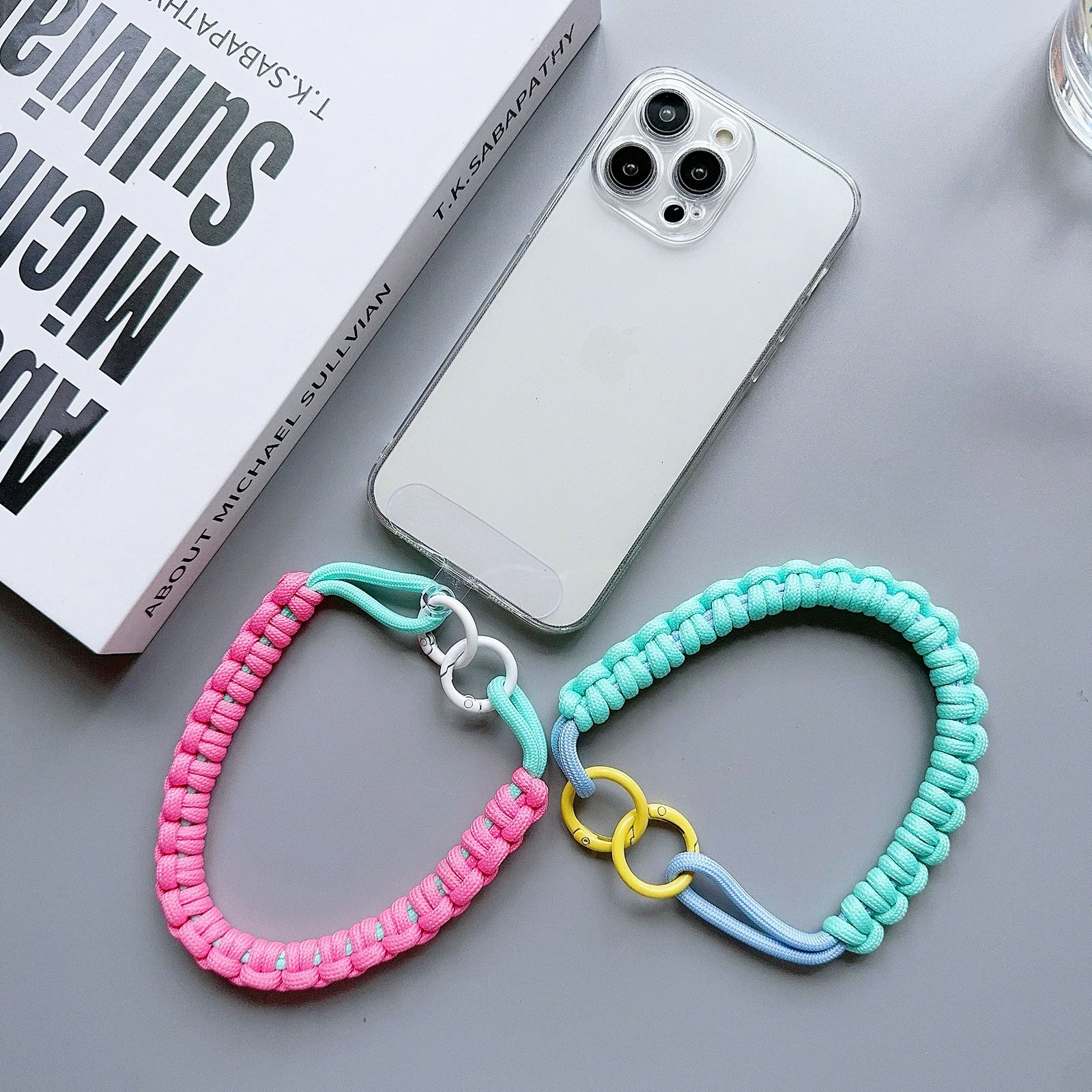 

Fashion Handwoven Universal Phone Lanyard and Wrist Strap, Compatible for All Phone Models As Neck Hand Band Lanyard for Keys