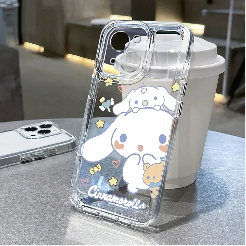 

Sanrio Cinnamoroll Phone Case Cute For IPhone 15 14 13 11 12 Pro Max X XS XR 7 8 Plus Cartoon Cute Soft Shockproof Cover Y2K