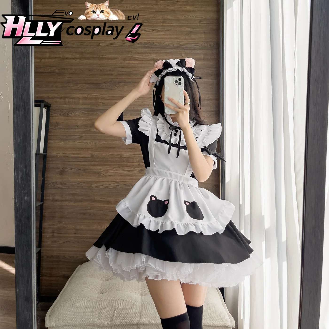

Maid Cosplay Costume Anime Restaurant Maid Dress Kawaii Lolita Uniform Cute Maid Apron Set Japanese Cosplay Performance Outfit