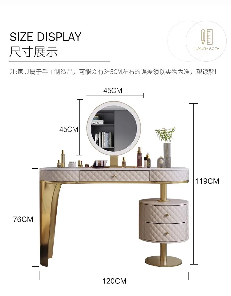 가벼운 고급 암석 석판 드레서 현대적인 단순한 고급 창조적 인 디자이너 가구 이탈리아 작은 아파트