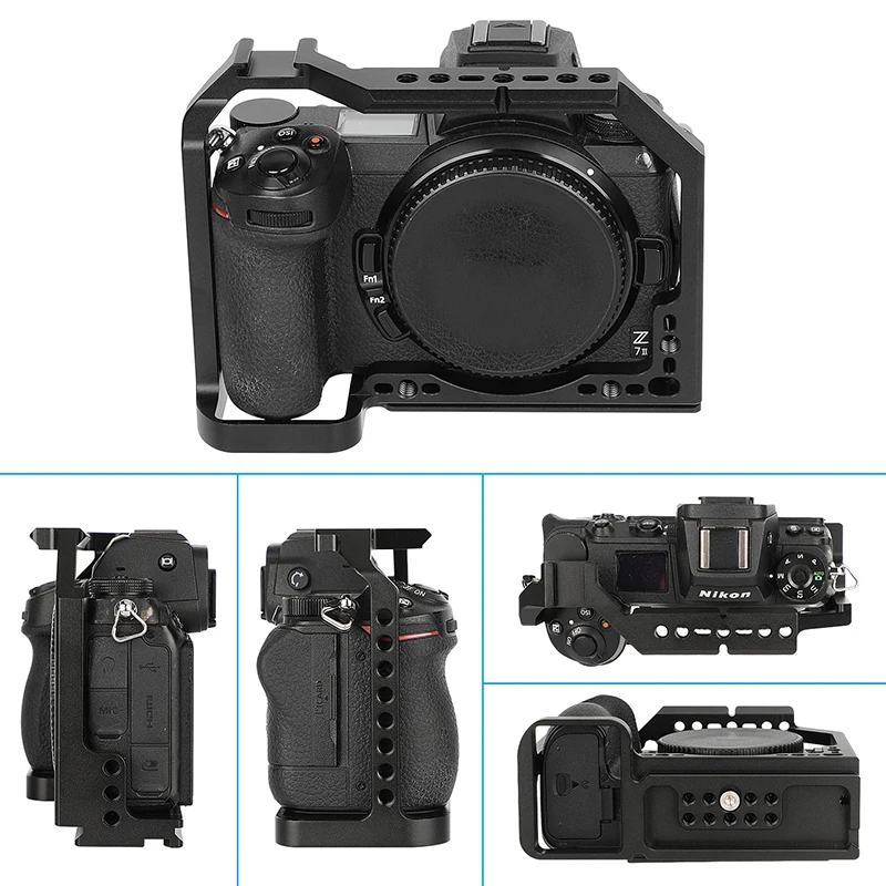 

Комплект полной системы крепления CAMVATE для камеры Nikon Z7 II с быстросъемной пластиной Arca-Swiss и креплением на рельс NATO