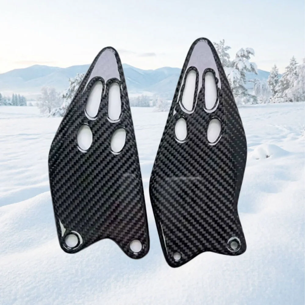 

For KAWASAKI ZX-6R 636 2009-2024 2025 100% Carbon Fiber Rear Foot Heel Guards Motorcycle Accessories Footrest Wings Protector