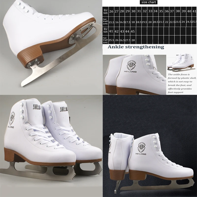 Winter Ice Figure Skates Shoes with Ice Blade Thermal Warm Thicken Children Adult Ice Figure Beginner in Figure Skating Shoes