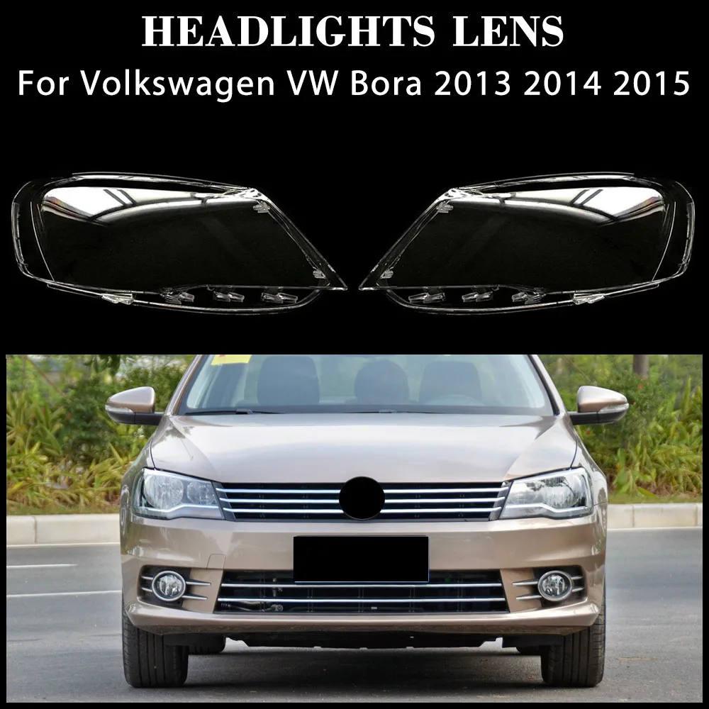 

For Volkswagen VW Bora 2013 2014 2015 Front Headlight Shell Headlamp Transparent Lampshade Cover Lens Plexiglass Replacement