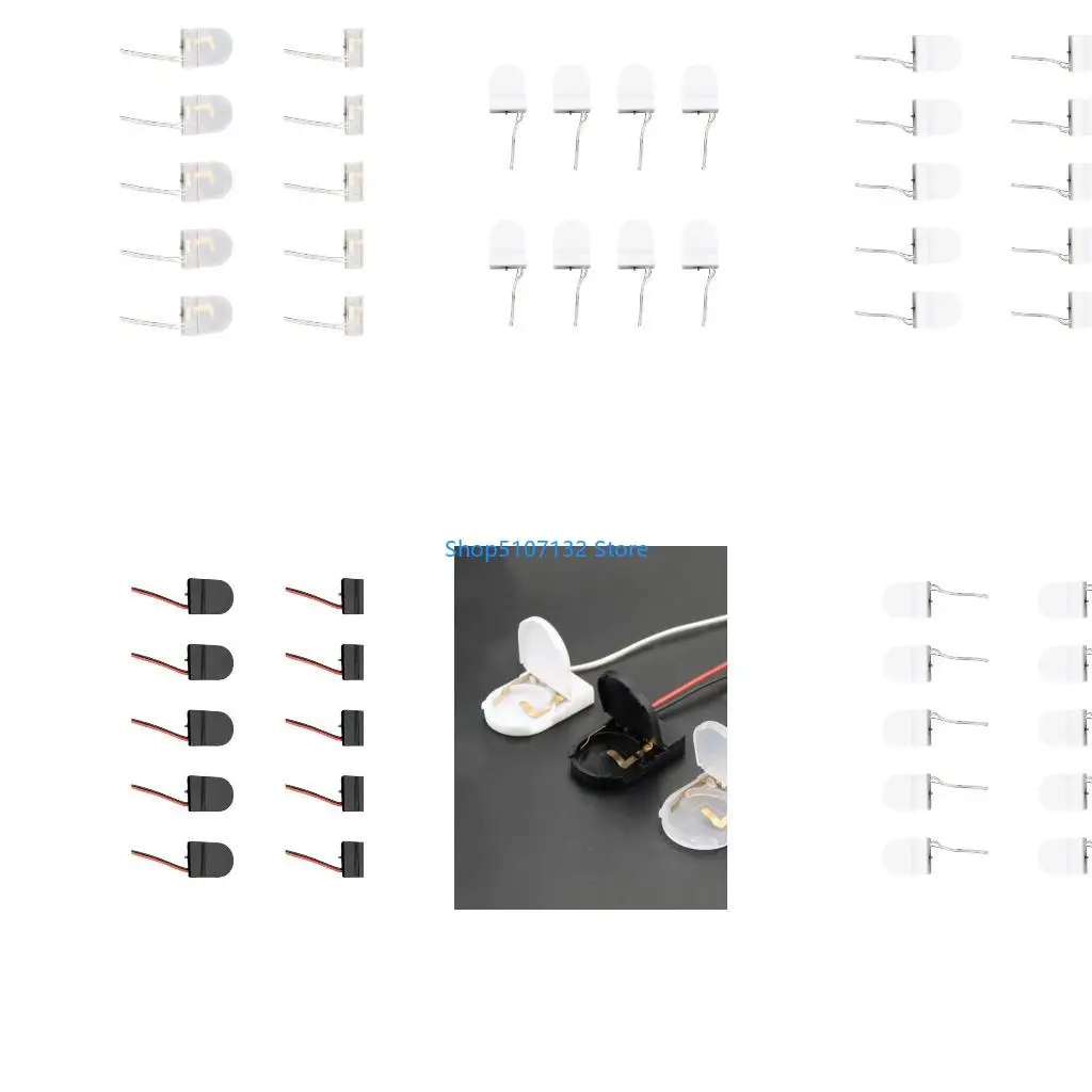 87HD 10Pcs/set Top Battery Storage Case for CR2032 LIR2032 Cells Feature Energy Saving Switching Mechanism Designing