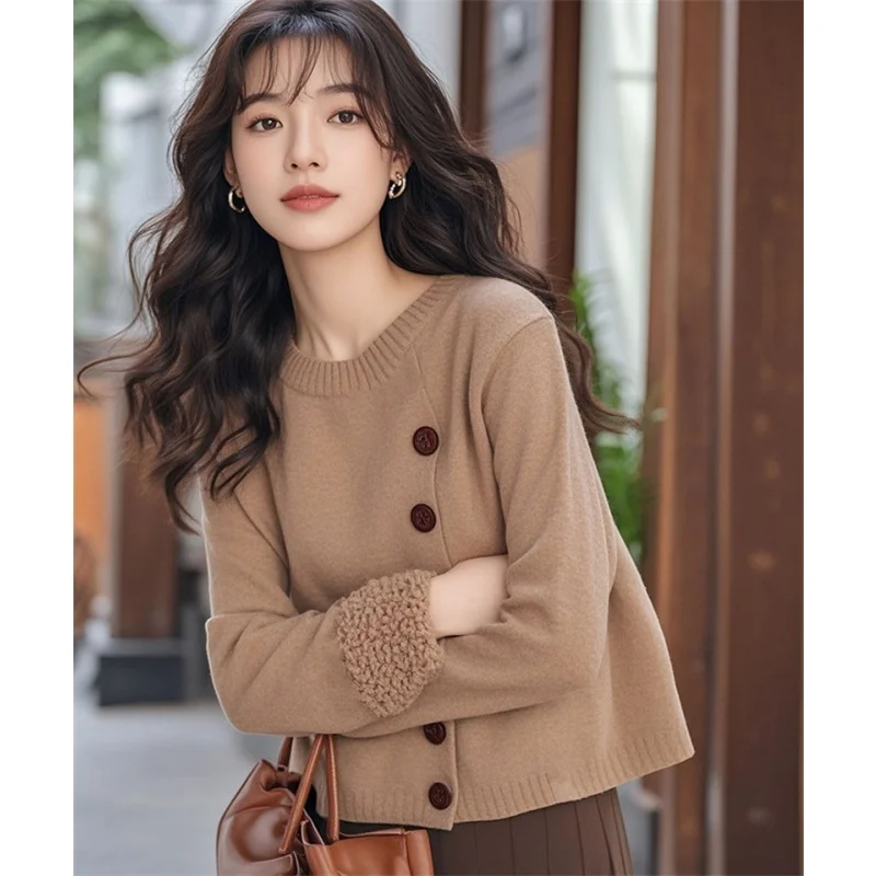 

Dongguan Daliang ort Open Cardigan Sweater Jaet Spring Autumn Knitted Base irt Southern Oil High End Women's Top