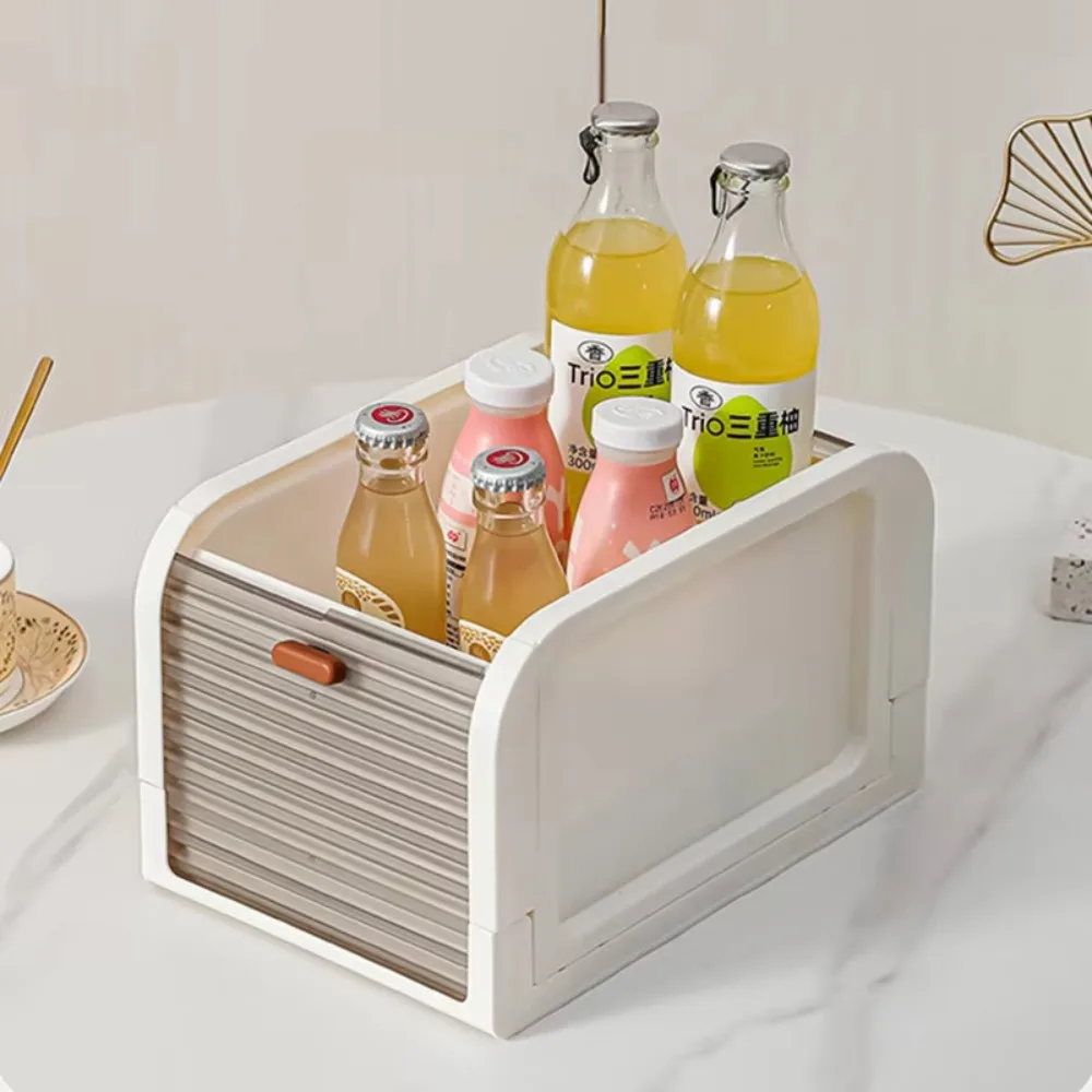 1-2 Tier Desktop Storage Box Plastic Moisture-proof Makeup Organizers Storage Drawer Save Space Cosmetics Organizer Boxes