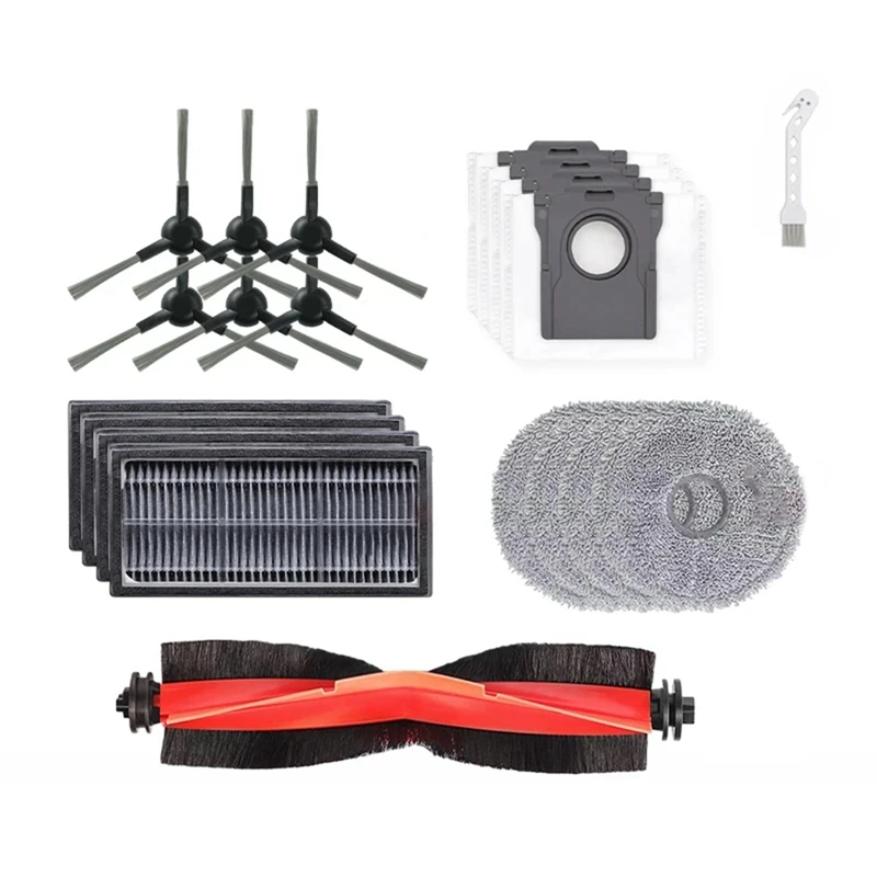 Main Side Brush Hepa Filter Mop Rag Dust Bags As Shown Plastic For Dreame Bot S10 Pro Ultra X30 / X30 Pro Plus Robot Vacuum