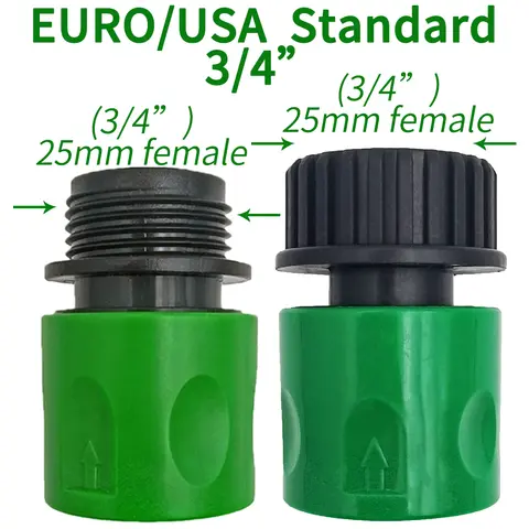 1/2'' 5/8" 3/4'' 1'' पीतल नली त्वरित कनेक्टर पानी रोकने वाला फिटिंग तांबे का धागा नल युग्मन गार्डन वाटरिंग गन एडाप्टर 10 best sales होस कनेक्टर - №7