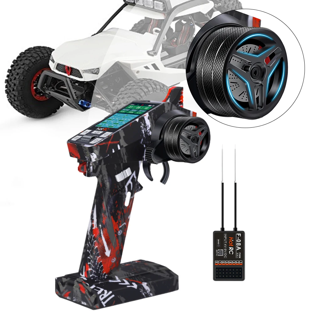 8-Channel Car and Ship Model Remote Control with Screen 2.4G RC Controller for Climbing Drift Vehicle RC Car Ship Tank