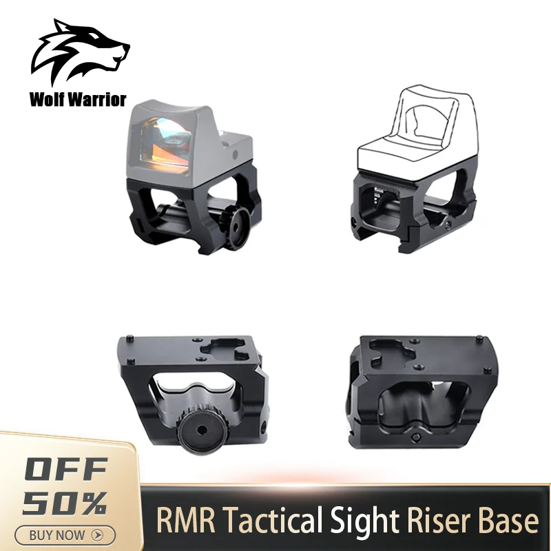 WADSN LEAP 04Tactical Metal RMR Red Dot Sight mount Installation of riser support accessories 20mm Rail Sight Mount RMR Base